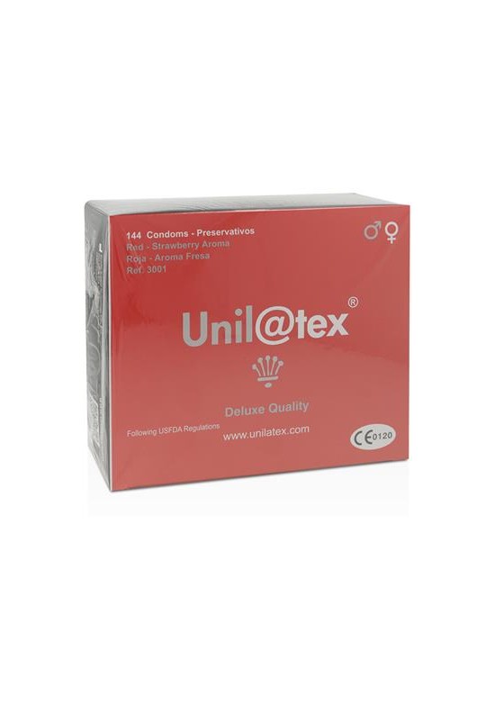 UNILATEX preservativo ROJO-FRESA 144 unidades